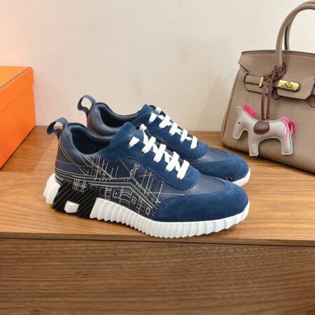 Hermes Classic Cowhide Leather Casual Sport Shoes