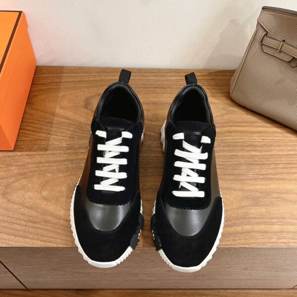 Hermes Classic Couple's Cowhide Leather Casual Sport Shoes - Image 2