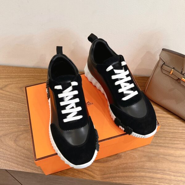 Hermes Classic Couple's Cowhide Leather Casual Sport Shoes - Image 4