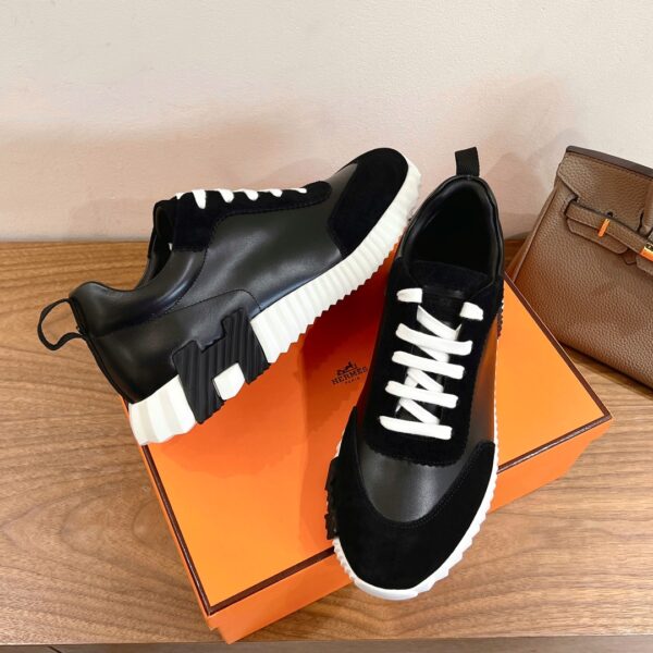 Hermes Classic Couple's Cowhide Leather Casual Sport Shoes - Image 5