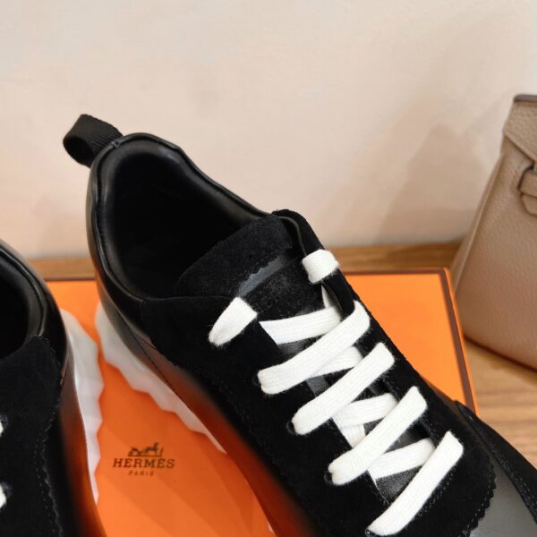 Hermes Classic Couple's Cowhide Leather Casual Sport Shoes - Image 6