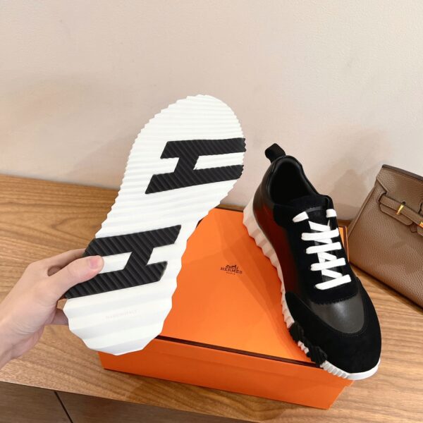 Hermes Classic Couple's Cowhide Leather Casual Sport Shoes - Image 9