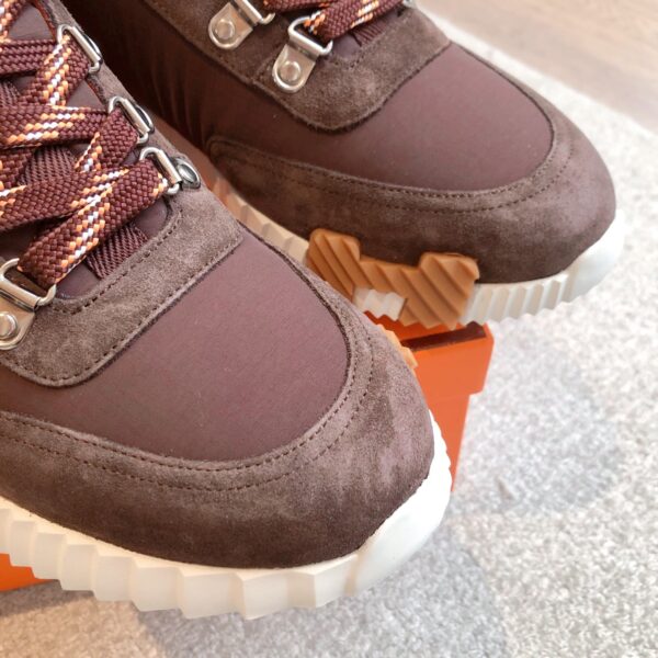Hermes Couple High Top Cowhide Leather Casual Sport Shoes - Image 6