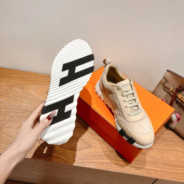 Hermes Classic Couple Cowhide Leather Casual Sport Shoes - Image 8