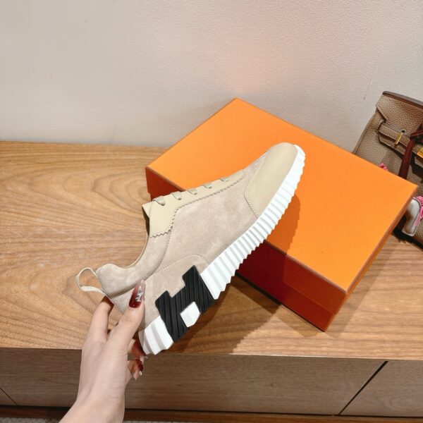 Hermes Classic Couple Cowhide Leather Casual Sport Shoes - Image 7