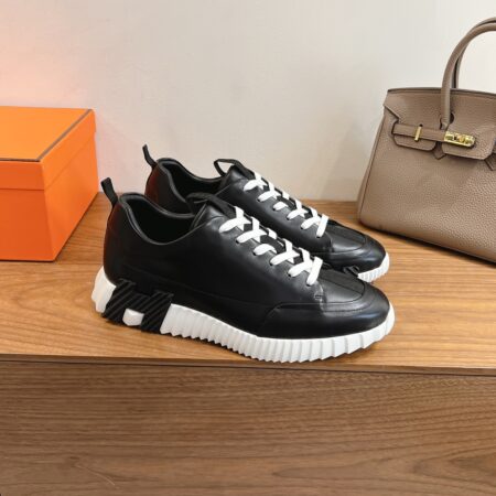 Hermes Classic Couple Style Cowhide Lightweight Casual Sports Shoes