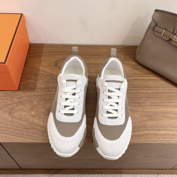 Hermes Couple Style Cowhide Leather Classic Casual Sports Shoes - Image 2