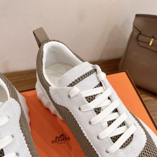 Hermes Couple Style Cowhide Leather Classic Casual Sports Shoes - Image 7