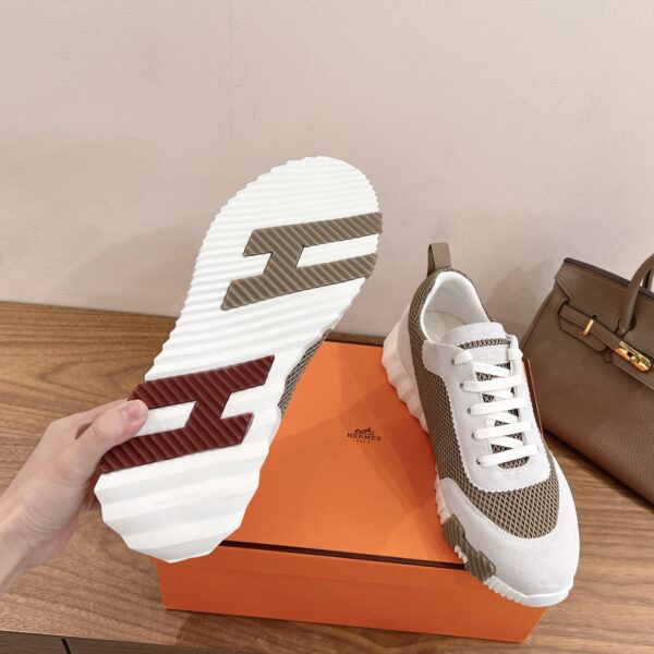 Hermes Couple Style Cowhide Leather Classic Casual Sports Shoes - Image 9