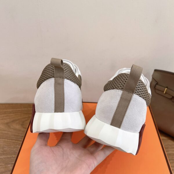 Hermes Couple Style Cowhide Leather Classic Casual Sports Shoes - Image 8