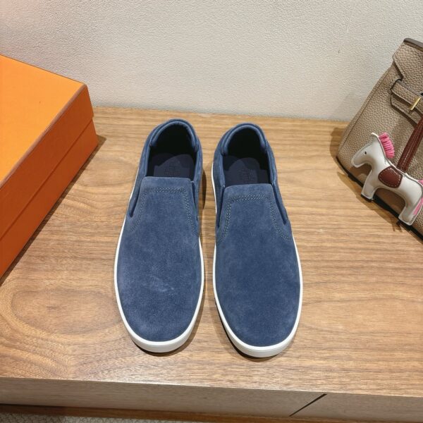 Hermes Couple Style Cowhide Leather Classic Casual Shoes - Image 2