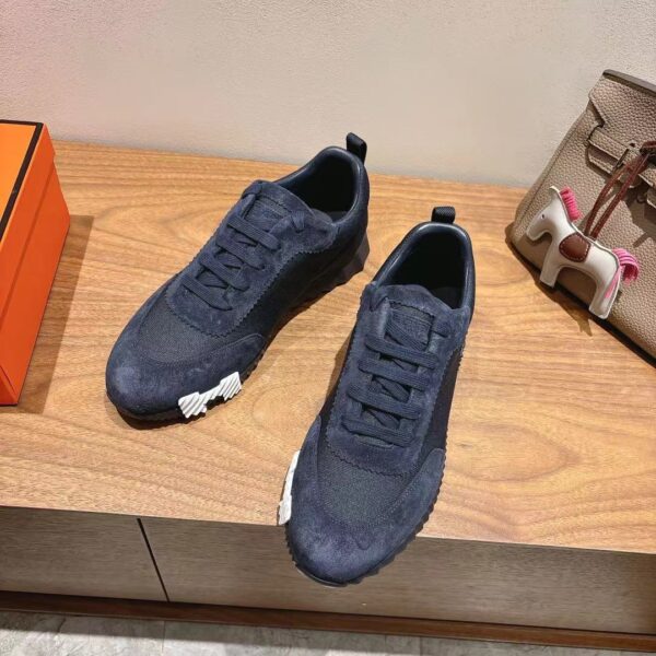 Hermes Couple Style Suede Cowhide Leather Classic Sport Shoes - Image 3