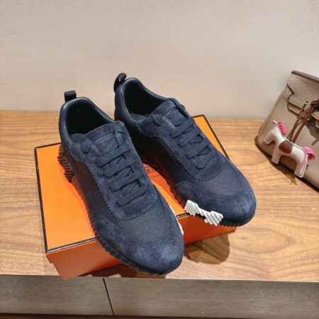 Hermes Couple Style Suede Cowhide Leather Classic Sport Shoes