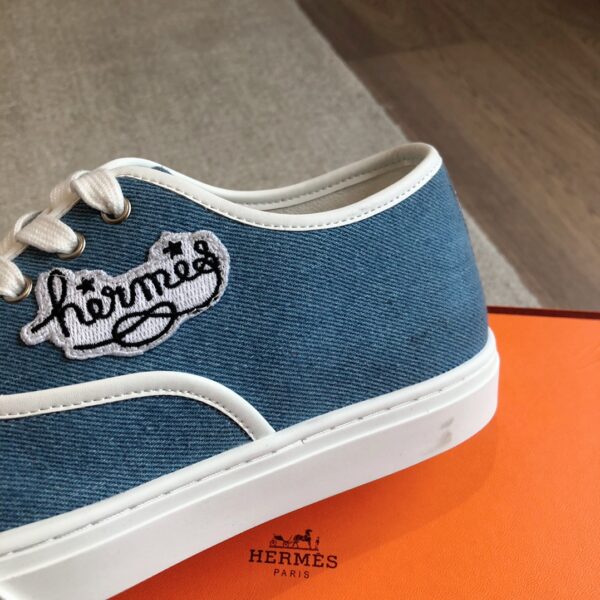 Hermes Couple Style Denim Classic Casual Sport Shoes - Image 7