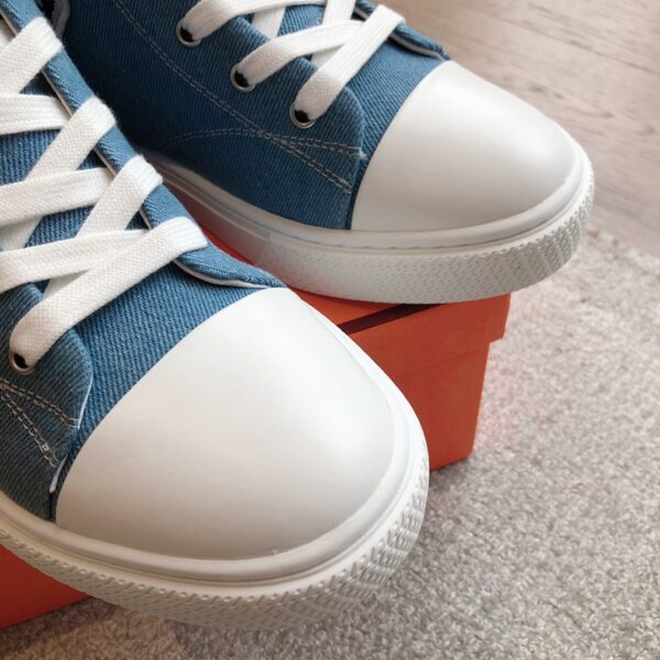 Hermes Couple Style Denim Classic High Top Casual Sport Shoes - Image 6