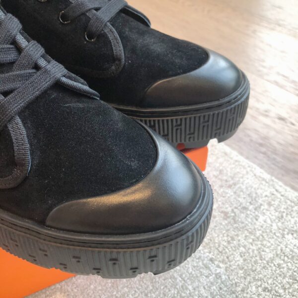 Hermes Couple's Calfskin Classic High Top Casual Sport Shoes - Image 6