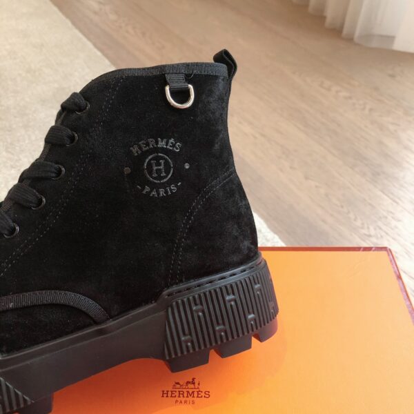 Hermes Couple's Calfskin Classic High Top Casual Sport Shoes - Image 7