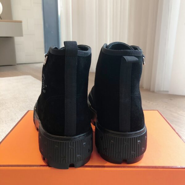 Hermes Couple's Calfskin Classic High Top Casual Sport Shoes - Image 8