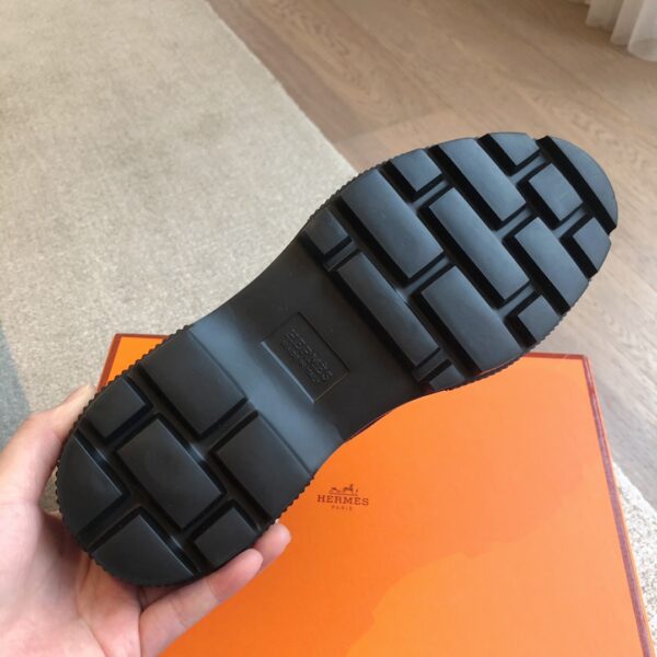 Hermes Couple's Calfskin Classic High Top Casual Sport Shoes - Image 9