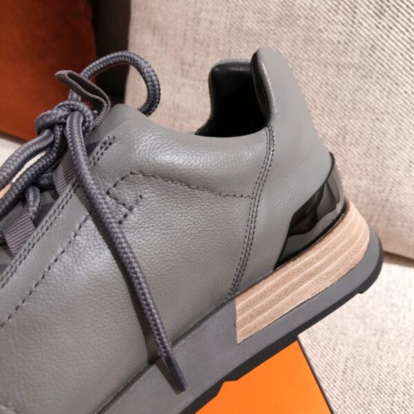 Hermes Couple's Good Quality Cowhide Leather Sport Shoes - Image 7