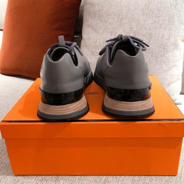 Hermes Couple's Good Quality Cowhide Leather Sport Shoes - Image 8