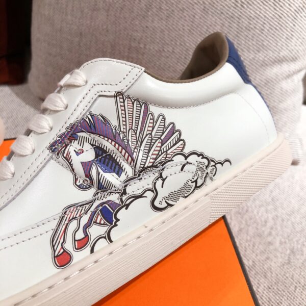Hermes Couple's High Quality Cowhide Leather Sport Shoes - Image 7