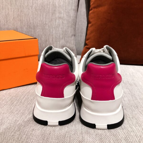 Hermes Couple's High Quality Cowhide Leather Casual Sport Shoes - Image 8
