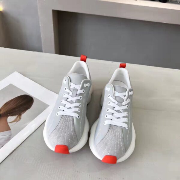 Hermes Couple's Suede Cowhide Leather Casual Sport Shoes - Image 2