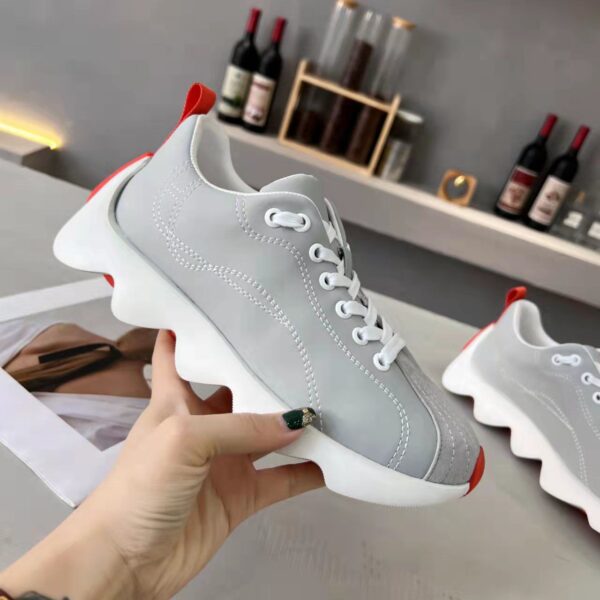 Hermes Couple's Suede Cowhide Leather Casual Sport Shoes - Image 4