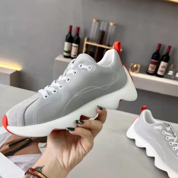Hermes Couple's Suede Cowhide Leather Casual Sport Shoes - Image 5
