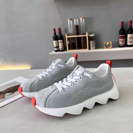 Hermes Couple's Suede Cowhide Leather Casual Sport Shoes