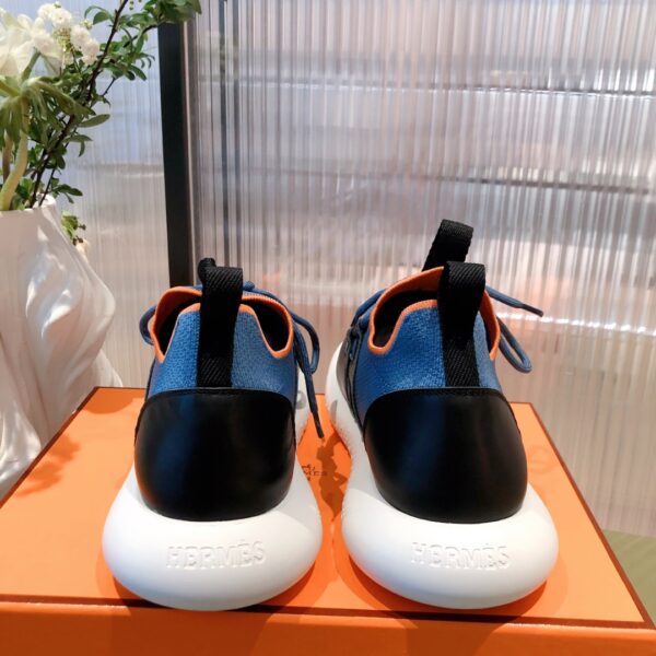 Hermes Couple's Mesh Fabric Cowhide Leather Casual Shoes - Image 8