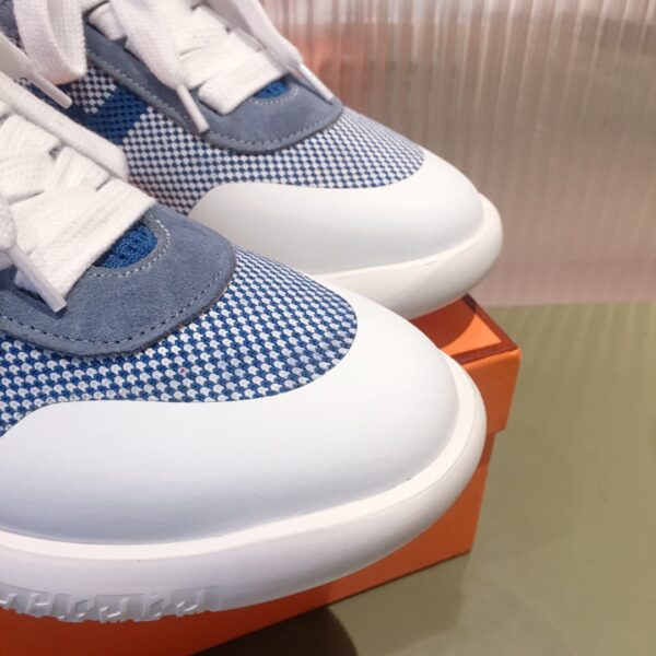 Hermes Couple's Cowhide Leather Ventilate Casual Sport Shoes - Image 6