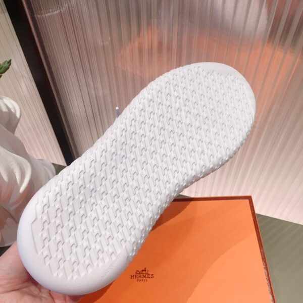 Hermes Couple's Cowhide Leather Ventilate Casual Sport Shoes - Image 9