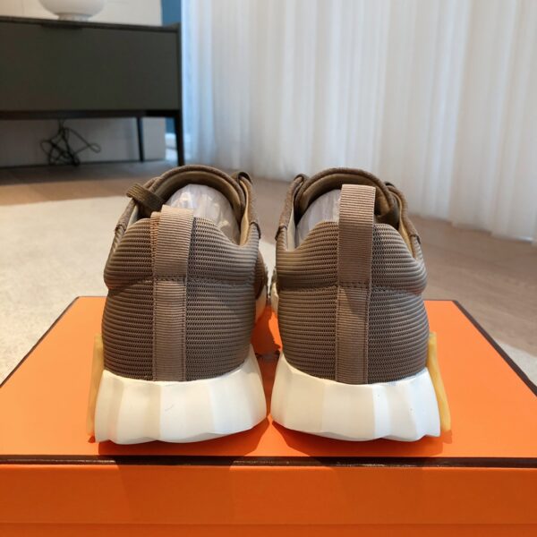 Hermes Couple's Breathable Mesh Fabric Suede Cowhide Sport Shoes - Image 8