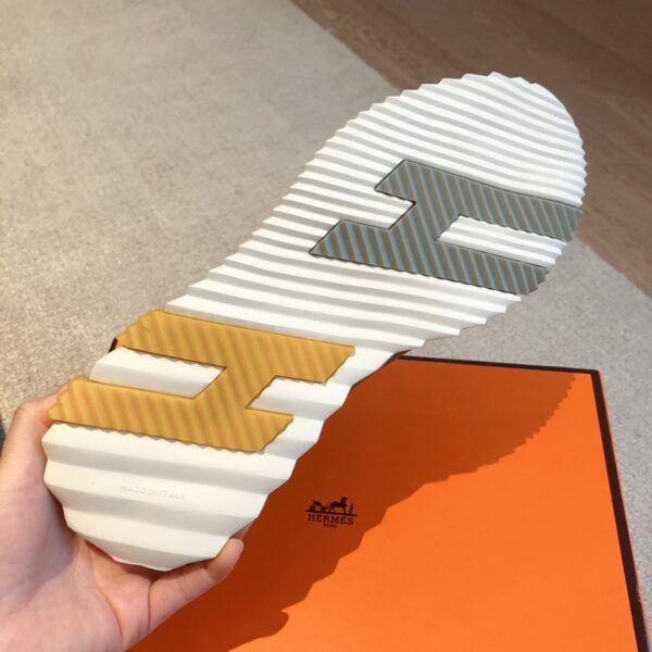 Hermes Couple's Breathable Mesh Fabric Suede Cowhide Sport Shoes - Image 9
