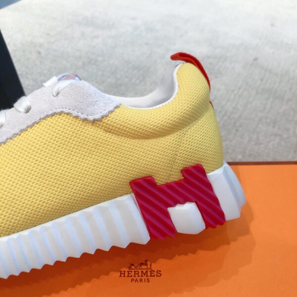 Hermes Couple's Breathable Fabric And Cowhide Leather Casual Shoes - Image 7