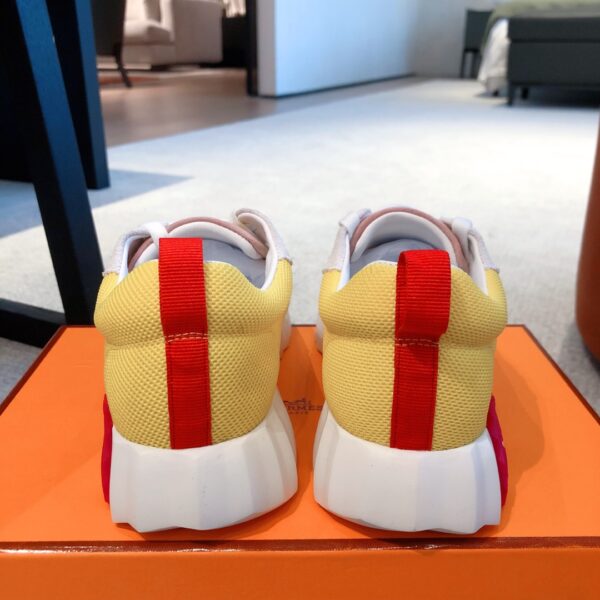 Hermes Couple's Breathable Fabric And Cowhide Leather Casual Shoes - Image 8
