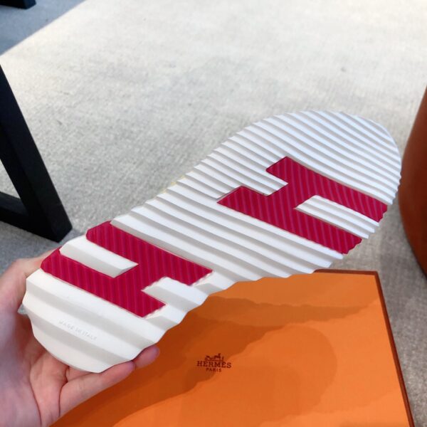Hermes Couple's Breathable Fabric And Cowhide Leather Casual Shoes - Image 9