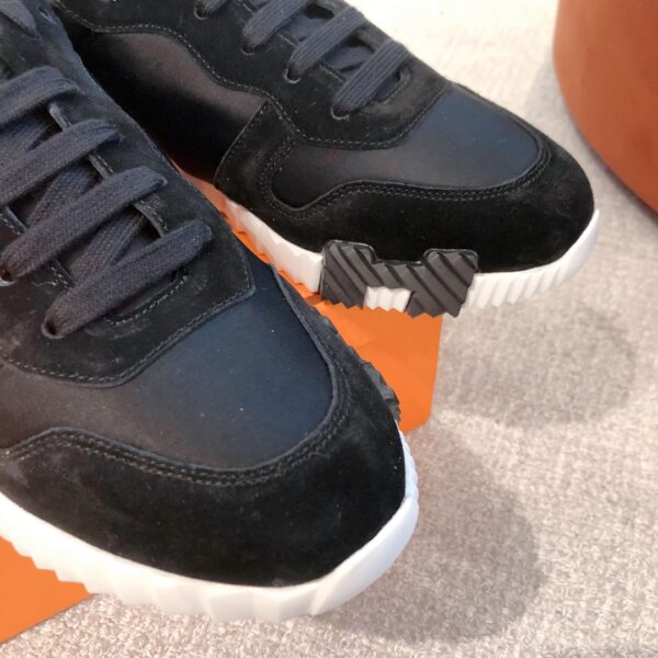 Hermes Breathable Mesh Cowhide Leather Casual Sport Shoes For Men And Women - Image 6