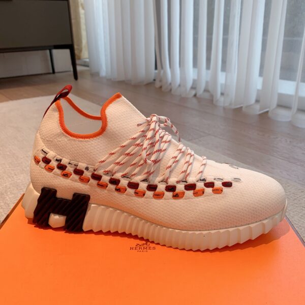 Hermes Good Quality Couple's Breathable Fabric Casual Sport Shoes - Image 4