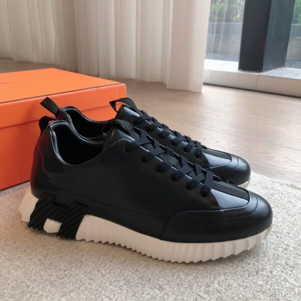 Hermes Good Quality Couple's Cowhide Leather Casual Sport Shoes - Image 3