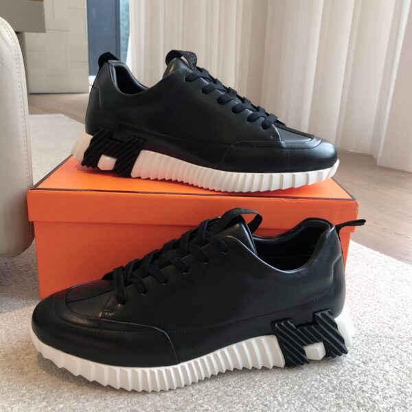 Hermes Good Quality Couple's Cowhide Leather Casual Sport Shoes - Image 5