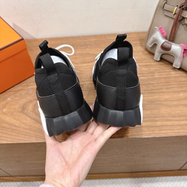Hermes Good Quality Breathable Fabric And Cowhide Leather Casual Sport Shoes - Image 8