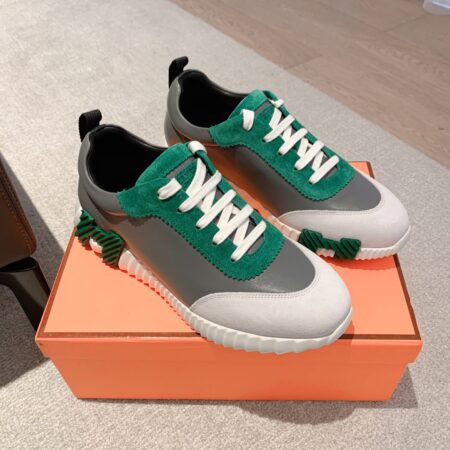 Hermes Good Quality Suede And Cowhide Leather Sport Shoes
