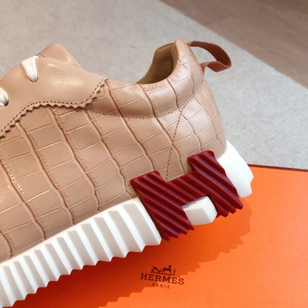 Hermes High Quality Suede And Cowhide Leather Sport Shoes - Image 7