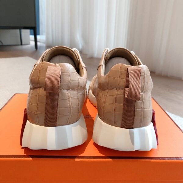 Hermes High Quality Suede And Cowhide Leather Sport Shoes - Image 8
