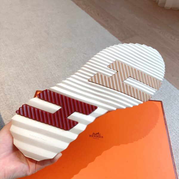 Hermes High Quality Suede And Cowhide Leather Sport Shoes - Image 9