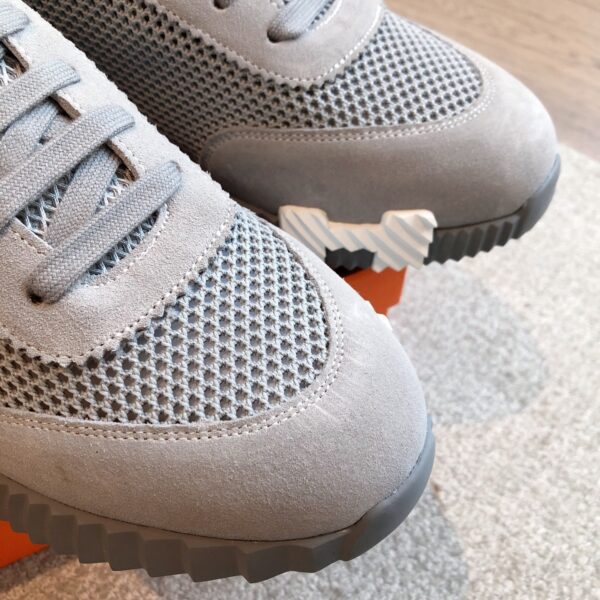 Hermes Classic Couple's Suede And Cowhide Leather Sport Shoes - Image 6