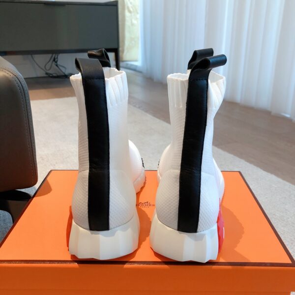 Hermes Classic Couple's Breathable Fabric High Top Casual Sport Shoes - Image 8